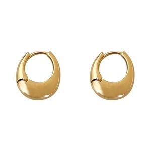 New! Anthropologie Mallory Gold French Huggie Earrings (1080)NWOT